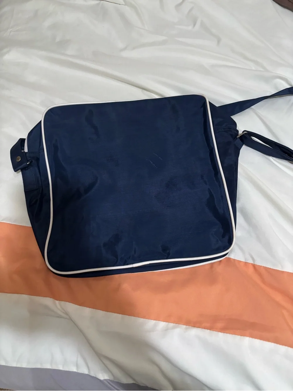 Navy Crossbody Bag with White Trim